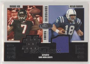 2003 Fleer Hot Prospects - Sweet Selections - Jerseys #SS - SS - MV/PM - Michael Vick, Peyton Manning /325