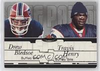 Drew Bledsoe, Travis Henry [EX to NM] #/250