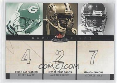 2003 Fleer Mystique - Rare Finds #4 RF - Brett Favre, Aaron Brooks, Michael Vick /350