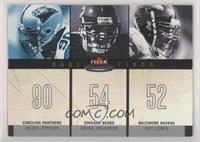 Julius Peppers, Brian Urlacher, Ray Lewis [EX to NM] #/350