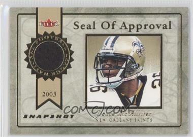 2003 Fleer Snapshot - Seal of Approval Jerseys - Gold #SA-DM - Deuce McAllister /99