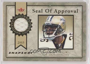 2003 Fleer Snapshot - Seal of Approval Jerseys - Gold #SA-DM - Deuce McAllister /99