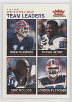 Team Leaders - Drew Bledsoe, Travis Henry, Eric Moulds, London Fletcher #/200