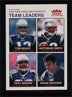 Team Leaders - Tom Brady, Antowain Smith, Troy Brown, Adam Vinatieri #/200