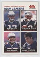 Team Leaders - Tom Brady, Antowain Smith, Troy Brown, Adam Vinatieri