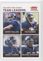 Team Leaders - Kerry Collins, Tiki Barber, Amani Toomer, Michael Strahan