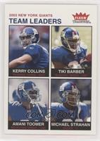 Team Leaders - Kerry Collins, Tiki Barber, Amani Toomer, Michael Strahan