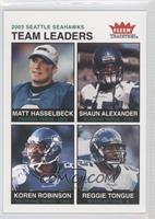 Team Leaders - Matt Hasselbeck, Shaun Alexander, Koren Robinson, Reggie Tongue