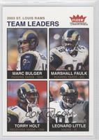 Team Leaders - Marc Bulger, Marshall Faulk, Torry Holt, Leonard Little