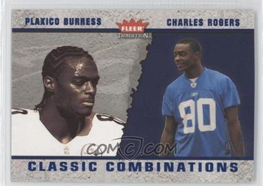 2003 Fleer Tradition - Classic Combinations - Blue #2 CC - Plaxico Burress, Charles Rogers /1500