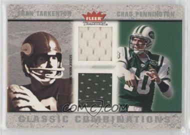 2003 Fleer Tradition - Classic Combinations - Dual Memorabilia #CCD-FT/CP - Fran Tarkenton, Chad Pennington /100