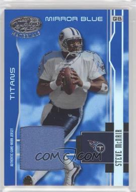 2003 Leaf Certified Materials - [Base] - Mirror Blue Materials #127 - Steve McNair /50 [EX to NM]