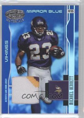 2003 Leaf Certified Materials - [Base] - Mirror Blue Materials #74 - Michael Bennett /50