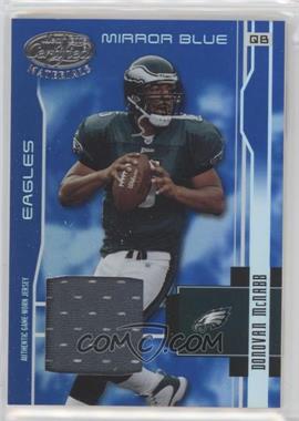 2003 Leaf Certified Materials - [Base] - Mirror Blue Materials #98 - Donovan McNabb /50