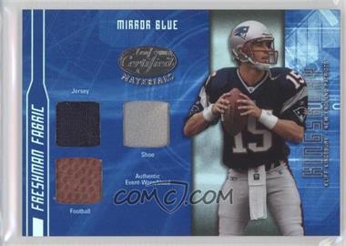 2003 Leaf Certified Materials - [Base] - Mirror Blue Materials #FF-156 - Freshman Fabric - Kliff Kingsbury /50