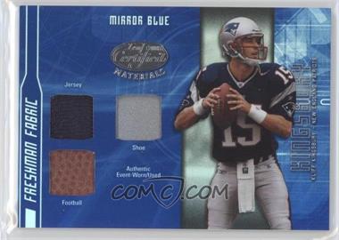 2003 Leaf Certified Materials - [Base] - Mirror Blue Materials #FF-156 - Freshman Fabric - Kliff Kingsbury /50