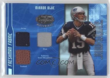 2003 Leaf Certified Materials - [Base] - Mirror Blue Materials #FF-156 - Freshman Fabric - Kliff Kingsbury /50