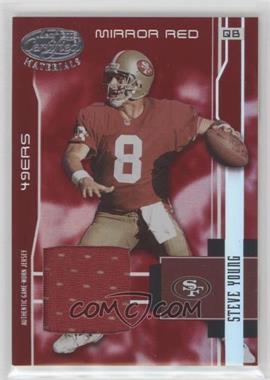 2003 Leaf Certified Materials - [Base] - Mirror Red Materials #144 - Steve Young /150