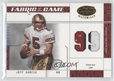 2003 Leaf Certified Materials - Fabric of the Game - Debut Year #FG-82 - Jeff Garcia /99