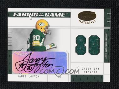2003 Leaf Certified Materials - Fabric of the Game - Jersey Number Autograph #FG-25 - James Lofton /80
