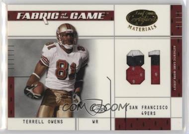 2003 Leaf Certified Materials - Fabric of the Game - Jersey Number #FG-87 - Terrell Owens /81
