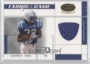 2003 Leaf Certified Materials - Fabric of the Game - Shield #FG-67 - Edgerrin James /50