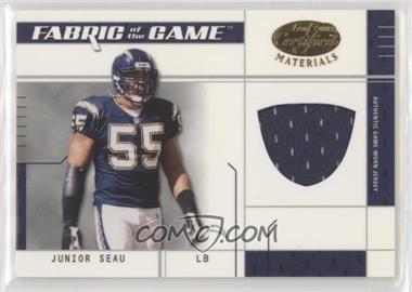 2003 Leaf Certified Materials - Fabric of the Game - Shield #FG-99 - Junior Seau /50