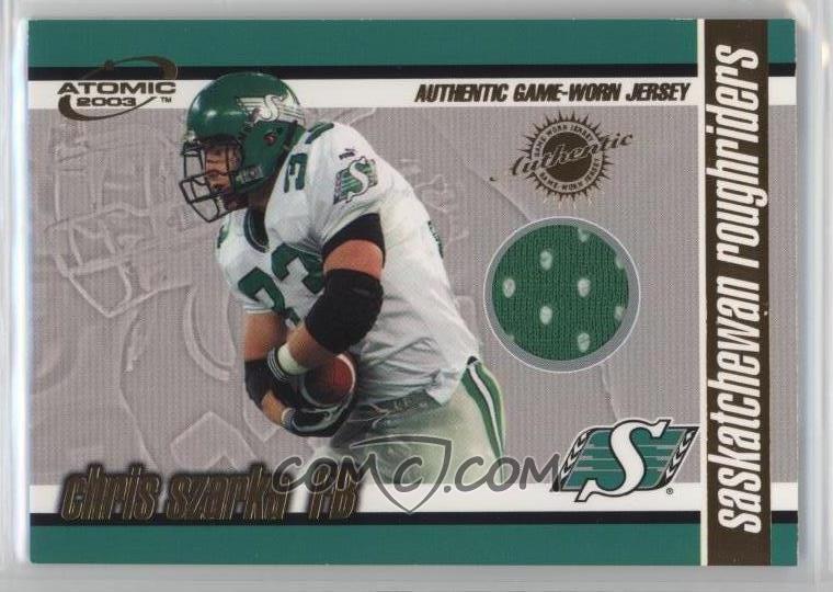 2003 Pacific Atomic CFL - Authentic Game-Worn Jerseys #13 - Chris