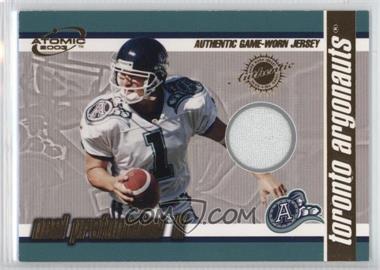 2003 Pacific Atomic CFL - Authentic Game-Worn Jerseys #16 - Noel Prefontaine