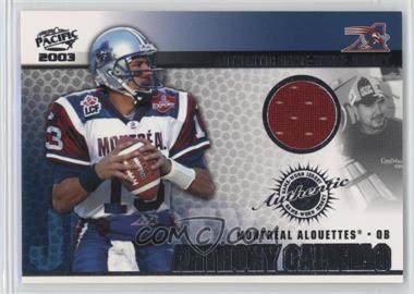 2003 Pacific CFL - Game-Worn Jerseys #5 - Anthony Calvillo