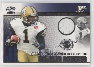 2003 Pacific CFL - Game-Worn Jerseys #8 - Charles Roberts