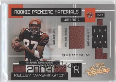 2003 Playoff Absolute Memorabilia - [Base] - Spectrum #166 - Rookie Premiere Materials - Kelley Washington /25