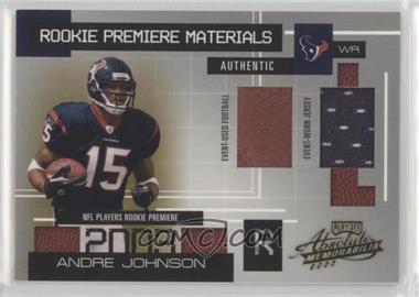 2003 Playoff Absolute Memorabilia - [Base] #165 - Rookie Premiere Materials - Andre Johnson /750