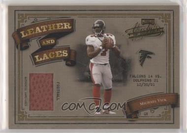 2003 Playoff Absolute Memorabilia - Leather and Laces #LL-29 - Michael Vick /250