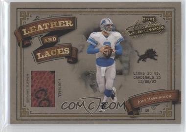 2003 Playoff Absolute Memorabilia - Leather and Laces #LL-8 - Joey Harrington /500