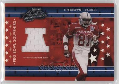 2003 Playoff Absolute Memorabilia - Pro Bowl Souvenirs #PB-3 - Tim Brown /600