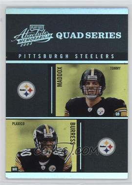 2003 Playoff Absolute Memorabilia - Quad Series #QS-11 - Hines Ward, Tommy Maddox, Plaxico Burress, Antwaan Randle El