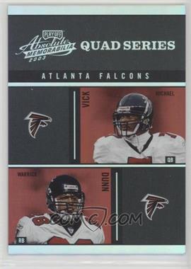 2003 Playoff Absolute Memorabilia - Quad Series #QS-14 - Michael Vick, Warrick Dunn, T.J. Duckett, Peerless Price