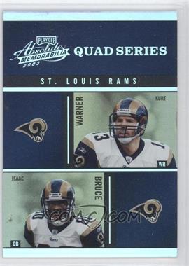 2003 Playoff Absolute Memorabilia - Quad Series #QS-25 - Kurt Warner, Isaac Bruce, Torry Holt, Marshall Faulk