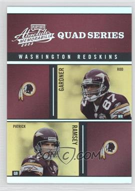 2003 Playoff Absolute Memorabilia - Quad Series #QS-27 - Patrick Ramsey, Laveranues Coles, Champ Bailey, Rod Gardner