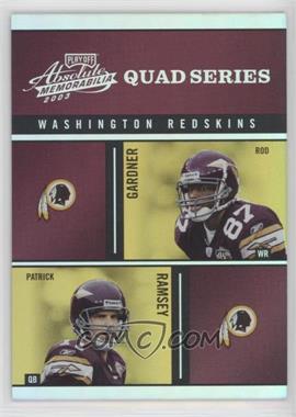 2003 Playoff Absolute Memorabilia - Quad Series #QS-27 - Patrick Ramsey, Laveranues Coles, Champ Bailey, Rod Gardner