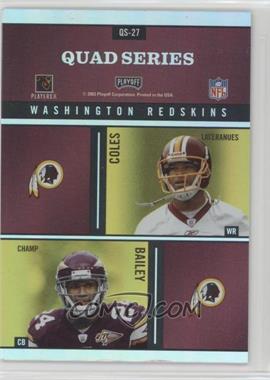 2003 Playoff Absolute Memorabilia - Quad Series #QS-27 - Patrick Ramsey, Laveranues Coles, Champ Bailey, Rod Gardner [Noted]