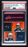 Troy Brown, Tom Brady, Deion Branch, Antowain Smith [PSA 7 NM]