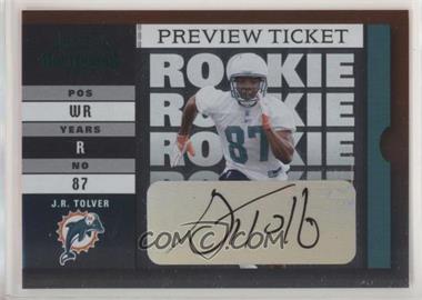 2003 Playoff Contenders - [Base] - Preview Ticket #179 - J.R. Tolver /10