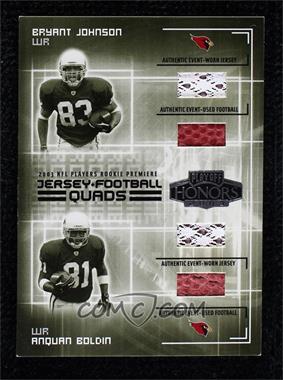 2003 Playoff Honors - Quads - Jersey-Football #JQ-5 - Bryant Johnson, Anquan Boldin, Willis McGahee, Kevin Curtis /25