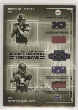 2003 Playoff Honors - Tandems - Jersey-Football #JT-7 - Brian St. Pierre, Seneca Wallace /75 [EX to NM]