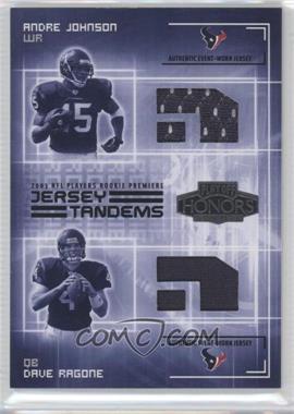 2003 Playoff Honors - Tandems - Jersey #JT-5 - Andre Johnson, Dave Ragone