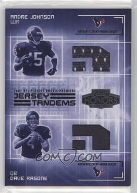 2003 Playoff Honors - Tandems - Jersey #JT-5 - Andre Johnson, Dave Ragone