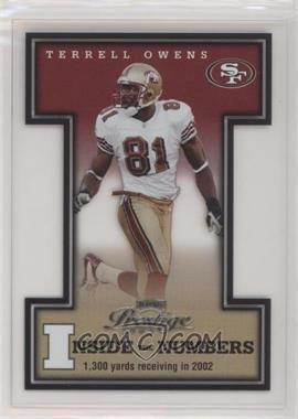 2003 Playoff Prestige - Inside the Numbers #IN-23 - Terrell Owens /2002