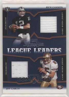 2003 Playoff Prestige - League Leaders Quad - Jerseys #LLQ-1 - Rich Gannon, Jeff Garcia, Brett Favre, Chad Pennington /25